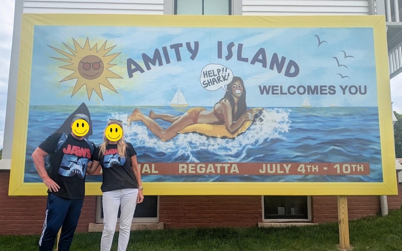 Huge Amity Island Billboard Sign. Graffiti Version. Screen Accurate ...