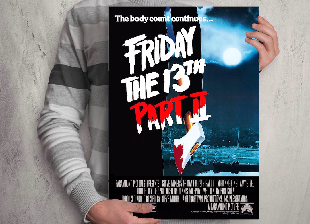 Jason Voorhees 'friday the 13th Part 2' Poster Camp Crystal Lake