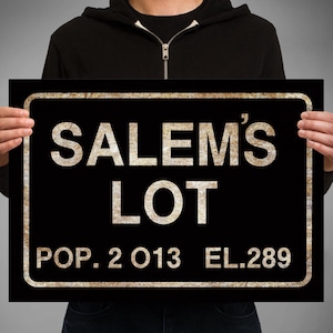 Salems Lot sign. Poster print. Stephen King horror 80s horror. Nosferatu vampires. Salem. Horror movie posters. 1980s.