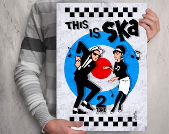 SKA 80s Music Poster Rude Boy Rude Girl Artwork Reggae Madness the