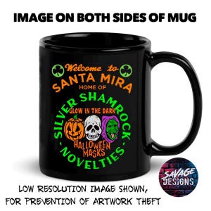 Silberner Kleeblatt Becher Neuheit Schwarz Glänzend Halloween 3 Staffel der Hexe Nikola Mira Halloween Masken Tee Kaffeebecher 80er Jahre Horrorfilm