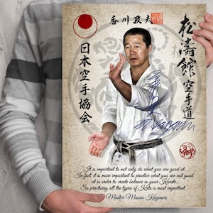 Shotokan Karate poster. Masao Kagawa. JKA. Dojo scroll print.