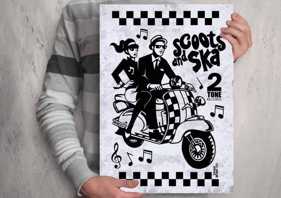 MADNESS マッドネス　ビンテージ　A1ポスター　2tone スカ　SKA SKA 80年代の音楽ポスター ルードボーイ ルードガールのアートワーク