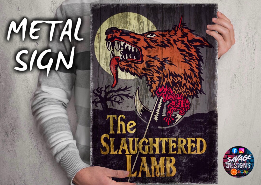 The Slaughtered Lamb, an American Werewolf in London METAL SIGN. - Etsy