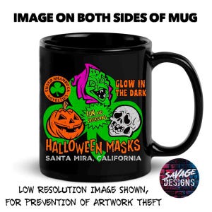 Silberner Kleeblatt Becher Neuheit Schwarz Glänzend Halloween 3 Staffel der Hexe Nikola Mira Halloween Masken Tee Kaffeebecher 80er Jahre Horrorfilm