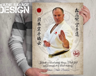 DIGITAL DOWNLOAD. Shotokan Karate poster. Frank Brennan. JKA. Dojo scroll.