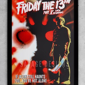 Jason Voorhees Friday the 13th Part 5 A New Beginning Poster. 80s ...