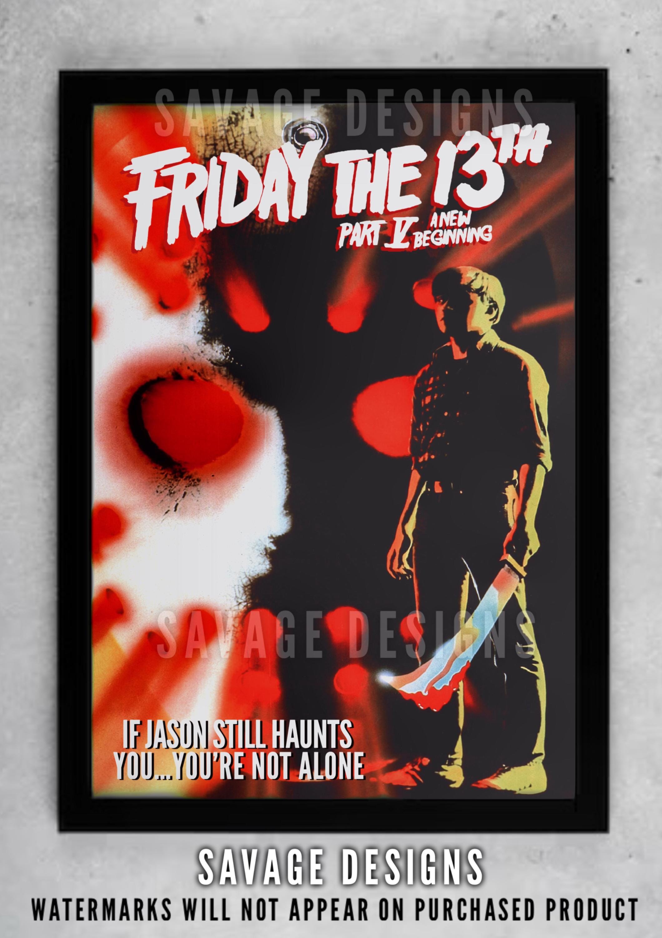 Jason Voorhees Friday the 13th Part 5 A New Beginning Poster. 80s
