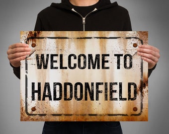 Halloween Haddonfield sign poster print - Michael Myers Smith’s grove sanitarium. Halloween 1978 Nick Castle. 80s Horror film horror movie