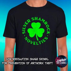 Halloween 3 Kurzarm T-Shirt Silber Shamrock Neuheiten Santa Mira Saison Der Hexe Halloween-Masken 80er Jahre Horrorfilm Happy Halloween