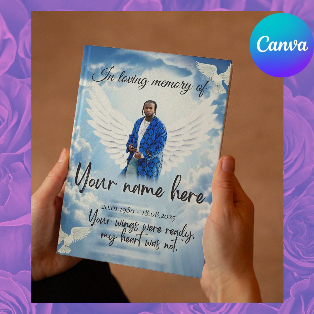 Funeral Program Template, Loved One Memorial Program, Editable Memorial ...