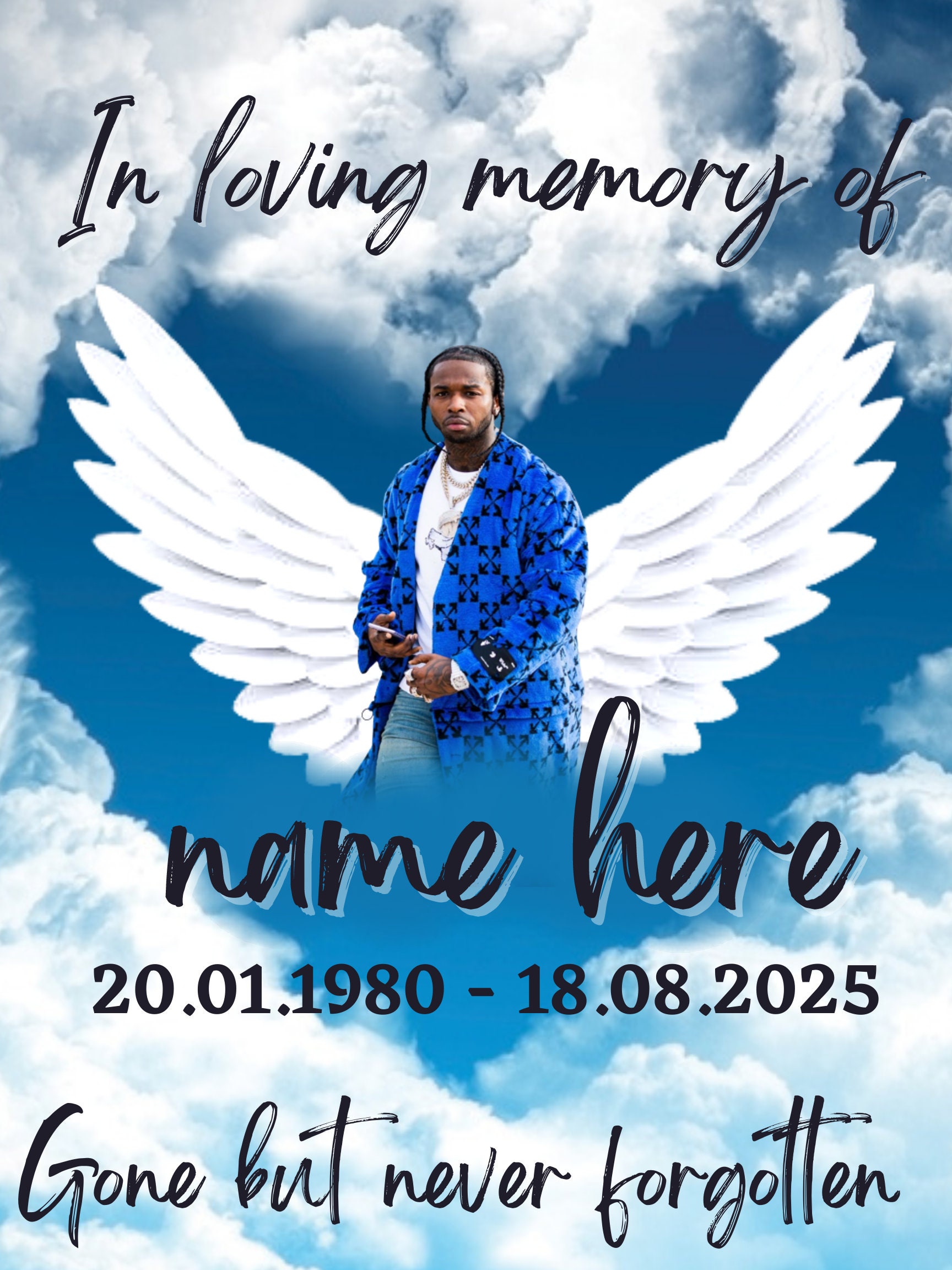 Funeral Program Template, Loved One Memorial Program, Editable Memorial ...