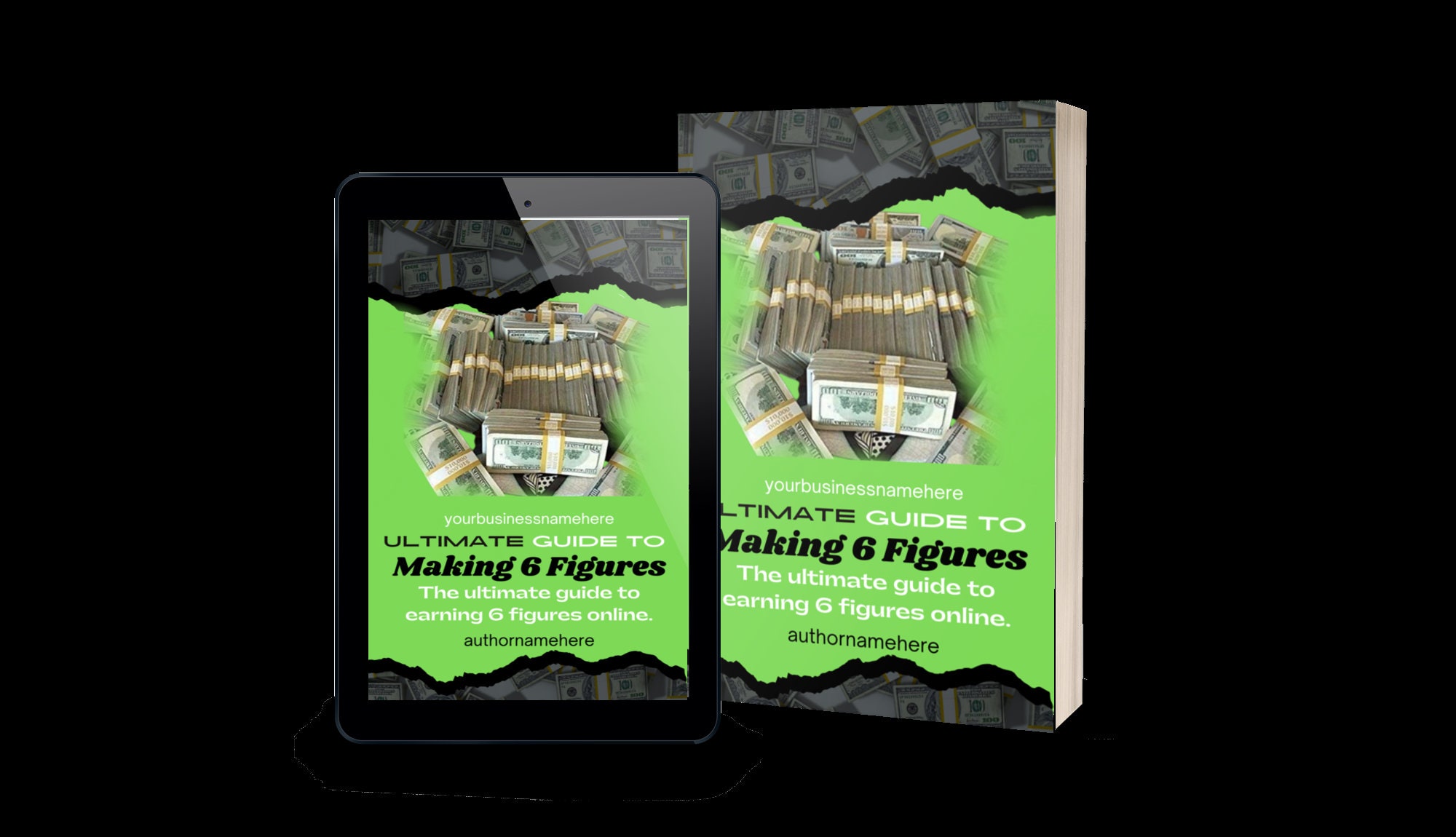 Ebook Template Front Covers, DIY Ebook Cover, Canva Template, Editable