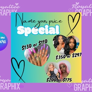 Valentines Flyer, DIY Flyer Template Design, Hair Flyer, Booking Flyer, Appointment Flyer, Sale Flyer, Lash Flyer, Premade Editable Flyer