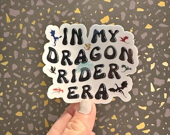 de l'ère du cavalier dragon | Romantisme de la quatrième aile | Sticker vinyle fait main