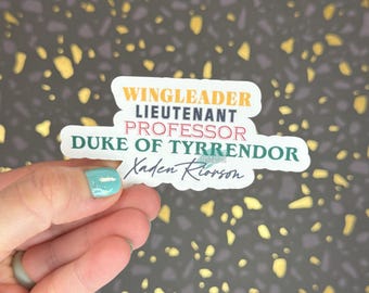 Xaden Riorson Vinyl Sticker | Fourth Wing Fantasy Stickers