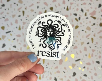 Medusa Resist Sticker | Women's Rights Vinyl Decal