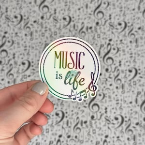 Musik ist Leben | Musik | Abitur | Spirit Geschenke | Aufkleber | Tanzend | Singen | Chor | stilisiert | Band | Orchester | Schnüre
