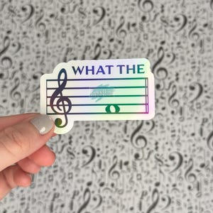 was zum F Hinweis | Chor | Abitur | Spirit Geschenke | Aufkleber | Singen | Chor | Band | Orchester | Instrumente | Lustige Musiknoten