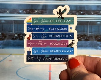 Sticker stapel boeken | Cadeau | Boeken | Televisie | Hockey | Romantiek | Lezen | Hollanov