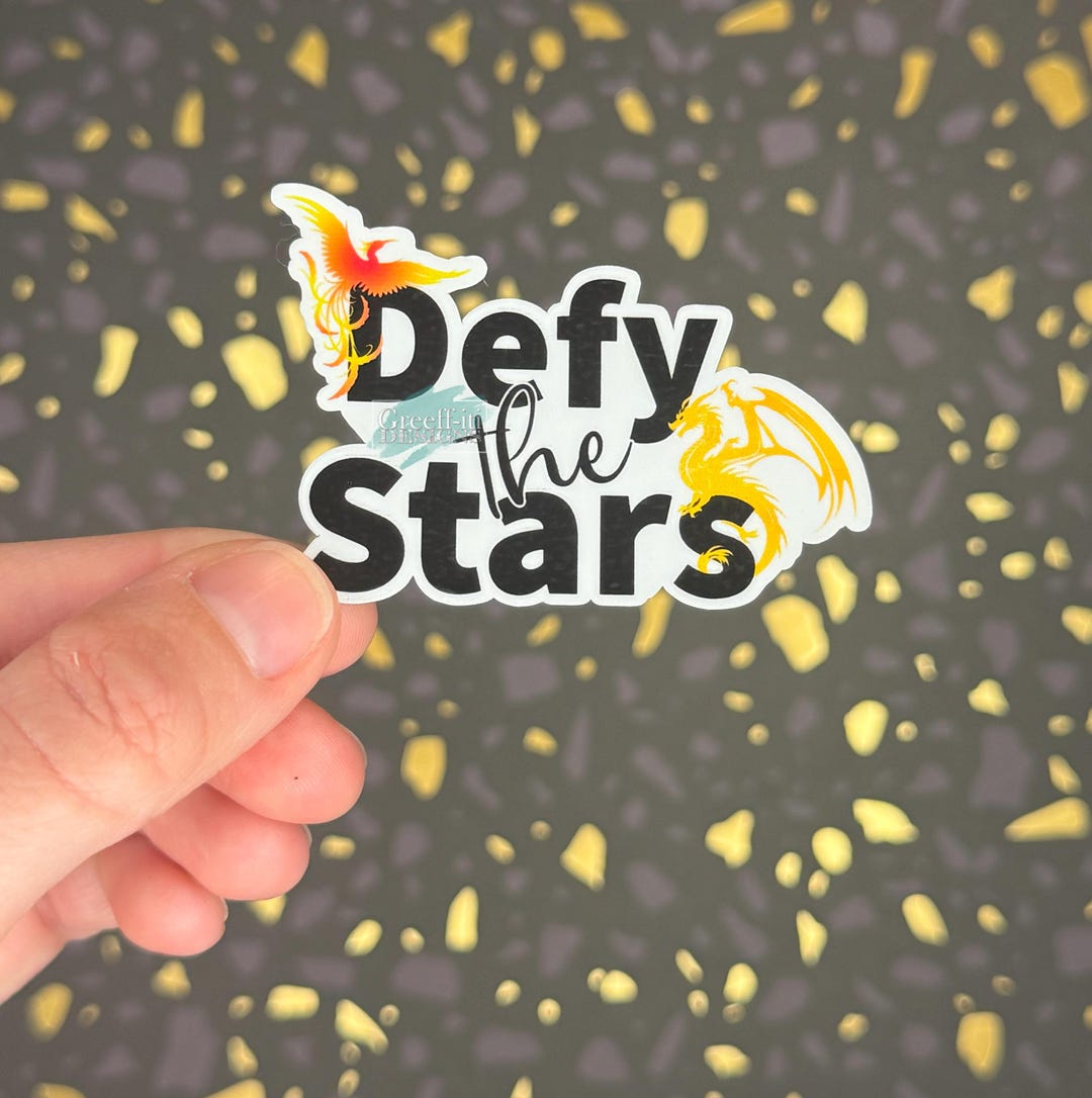 Defy the Stars Sticker | Romantasy Dragon & Phoenix - Etsy