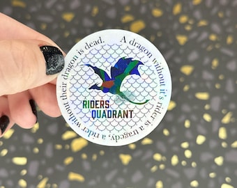Riders Quadrant Dragon Sticker | Fourth Wing Fantasy Decal