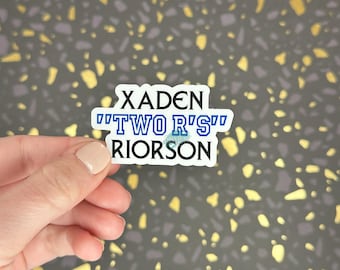 Xaden Riorson "Two R's" Sticker | Fourth Wing Fantasy Vinyl