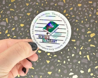 Sticker Quatrième Aile | Basgiath, quadrant des scribes | Vinyle holographique
