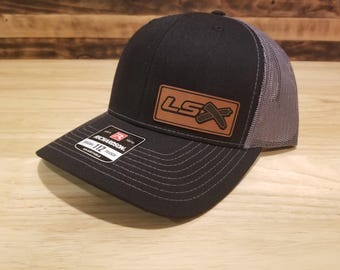 LSX Custom pu Leather Patch Hat Richardson 112 Car Truck Guy Gift Christmas Birthday
