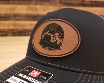 Toyota 4Runner Custom pu Leather Patch Hat Richardson 112 or Yupoong Gift Christmas Birthday