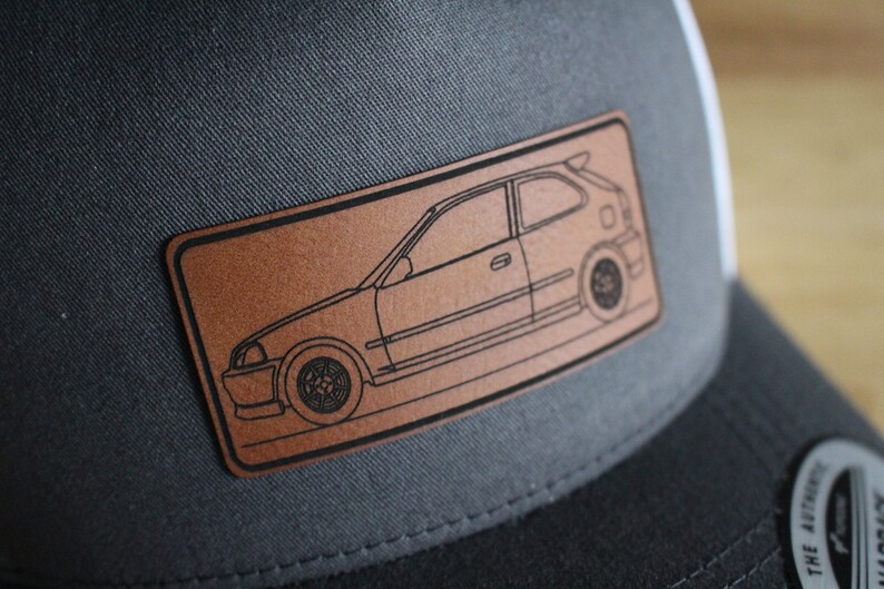 Honda Civic Leather Patch Hat Etsy