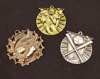 Baseball Football Basketball Medals Awards Personalized