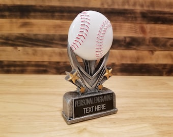 Baseball resin Trophy Award Personalized
