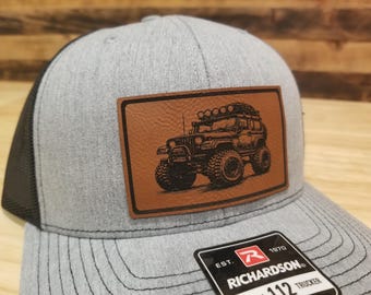 Wrangler Custom pu Leather Patch Hat Richardson 112 or Yupoong Gift Christmas Birthday