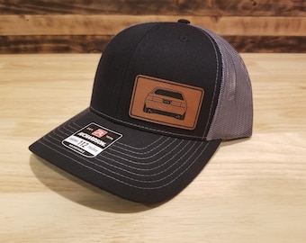 NOTCH Foxbody Mustang Custom pu Leather Patch Hat Richardson 112 Gift Christmas Birthday