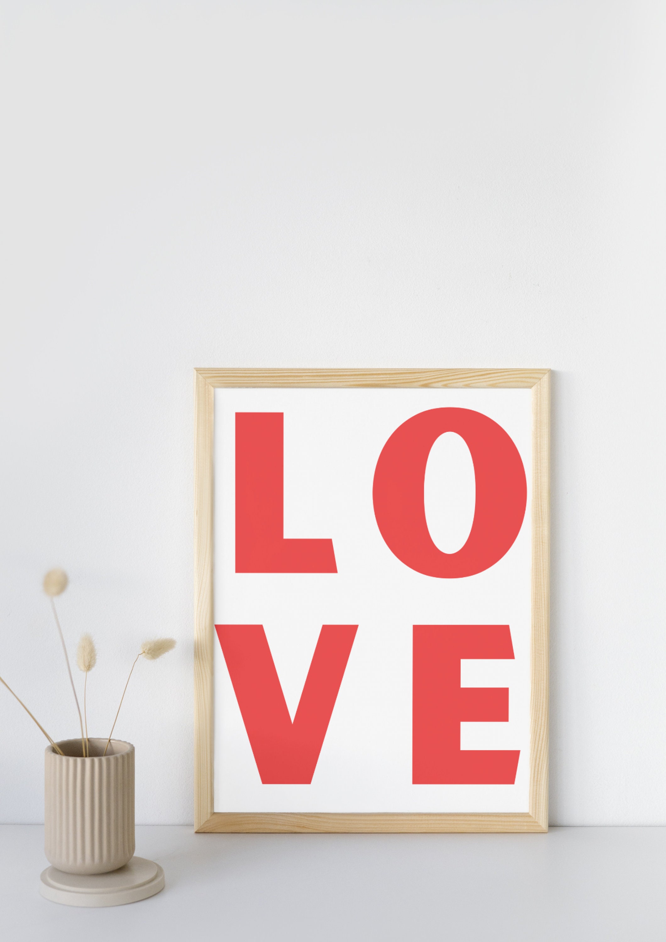 Love Printable Wall Art, Love Digital Download, Valentines Day ...