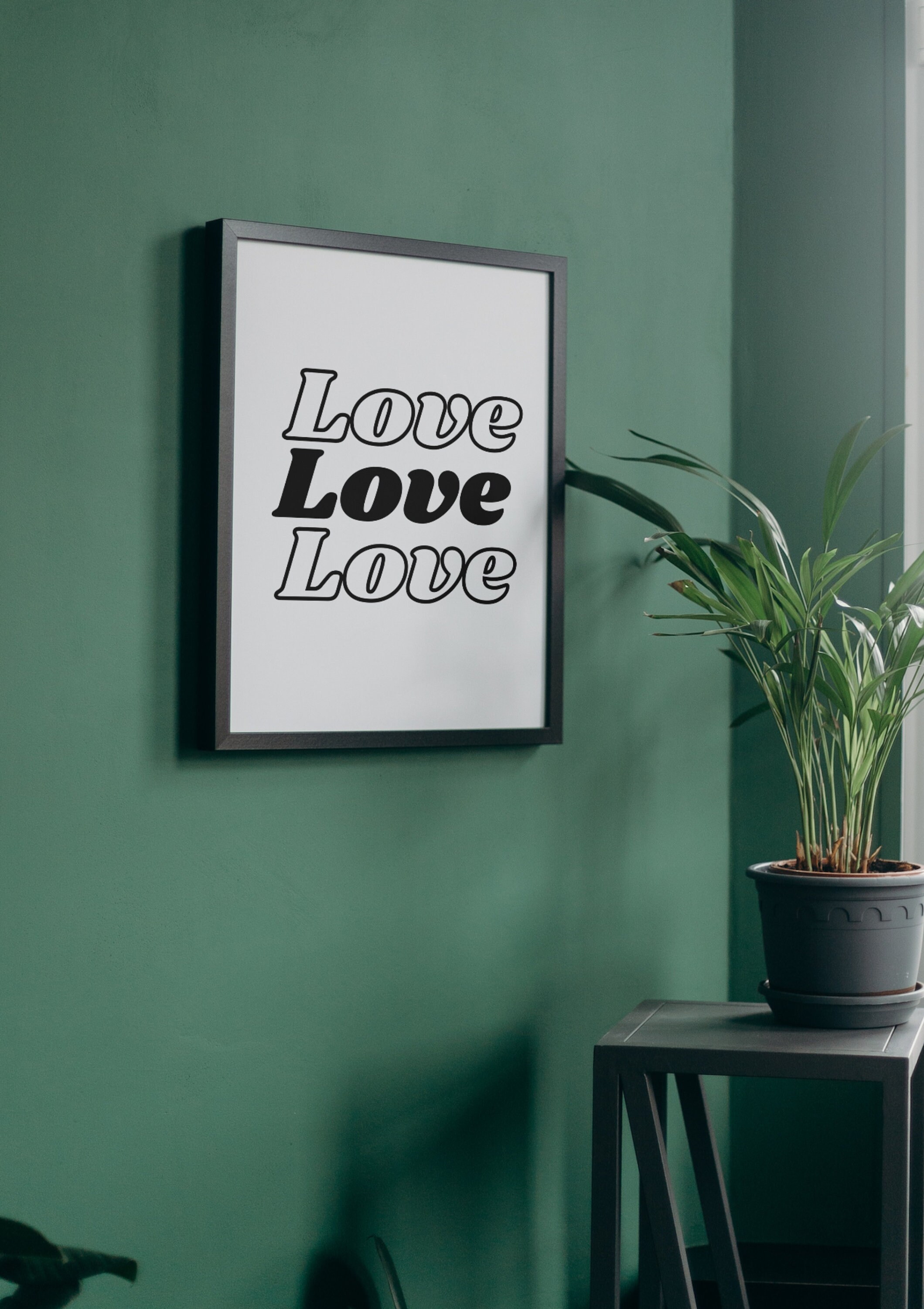 Love Printable Wall Art, Love Digital Download, Valentines Day ...