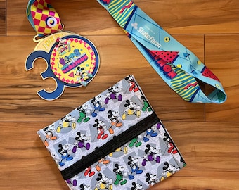 Medal Holder Pouch features Running Mickey | 1-2, 2-4, or 3-6 Pockets | Dopey Challenge | Run Disney | 5k| 10K | Gift Idea