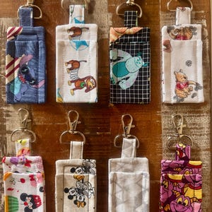 Disney Themed Lip Balm Holder Keychain | Chapstick Holder Keychain | Lip Balm Pouch | Chapstick Pouch | Gift Idea