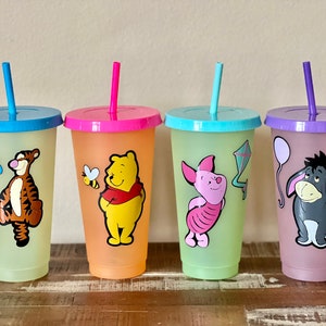 Disney Winnie the Pooh Tumbler with Color Changing Straw