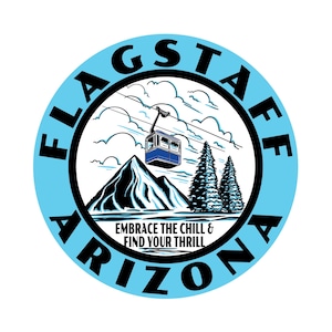 Vintage Flagstaff Arizona Circle Decal Sticker - Perfect Souvenir & Travel Memento