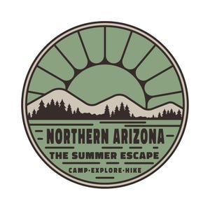 Arizona Sticker Northern AZ Summer Escape Vinyl Decal for Hiking Gift Laptop Water Bottle Camping National Park Tourists Flagstaff Sedona