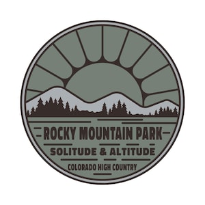 Rocky Mountain National Park Sticker Colorado High Country Decal Hiking Camping Laptop Water Bottle Outdoor Gift Travel Souvenir