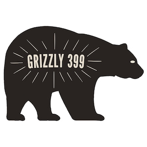 GRIZZLY 399 Mama Bear Queen of the Grand Tetons Matriarch of the Mountains Yellowstone Park Sticker Decal Car Bumper laptop water bottle