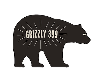 GRIZZLY 399 Mama Bear Queen of the Grand Tetons Matriarch of the Mountains Yellowstone Park Sticker Decal Car Bumper laptop water bottle