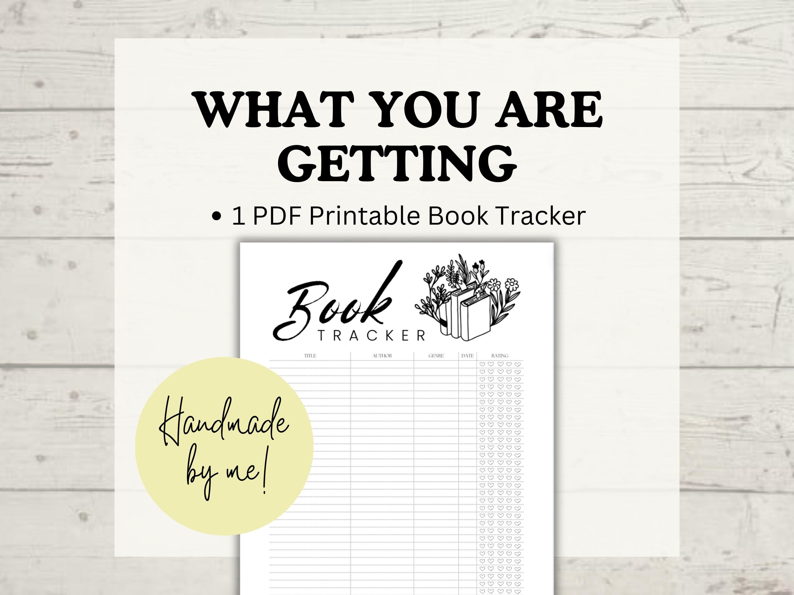 Reading Tracker Printable Reading Log Printable Book Review Printable