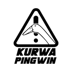 Naklejka na zderzak Kurwa Pingwin