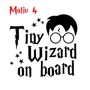 Naklejka na samochód Tiny Wizard on Board / Baby on Board Naklejka
