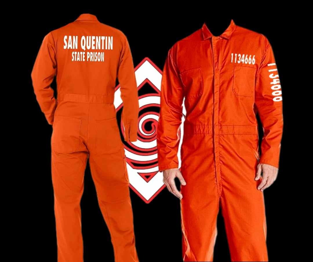 Prison Jumpsuit, Orange. Halloween Jumpsuit Coveralls, Customizable Etsy