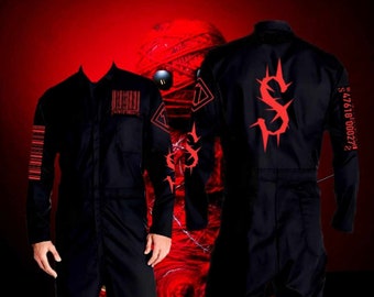 Shadow Assassins Series Barcode Jumpsuit! Black Coveralls. Unisex!